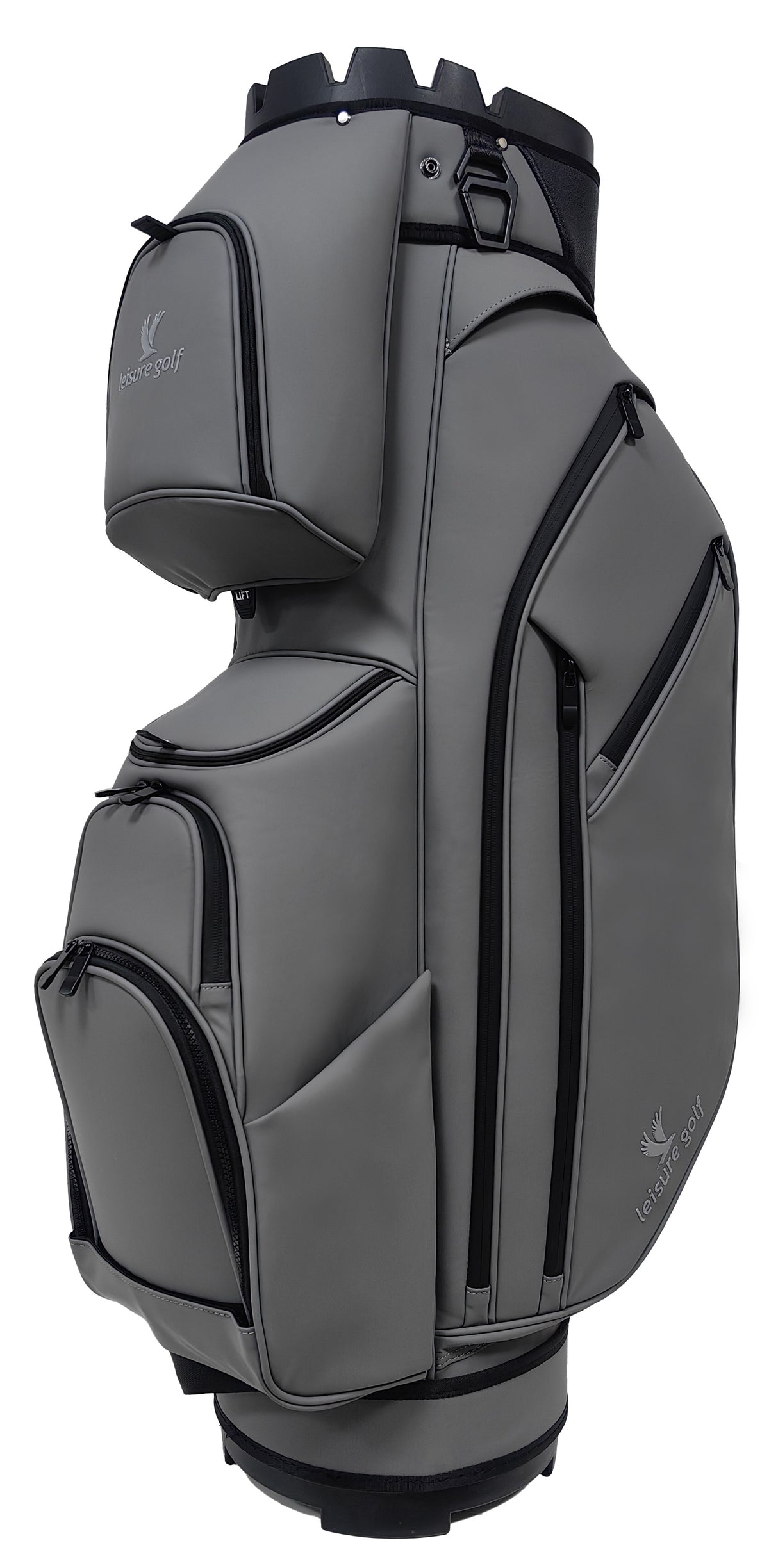Leisure Luxury Cartbag PU Cartbags Leisure Golf Grau Schwarz