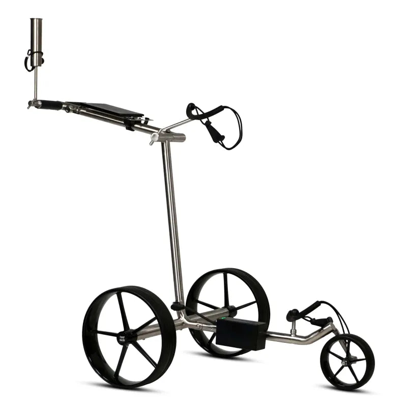Haicaddy® HC9 Elektrocaddy - Edelstahl gebürstet Golftrolley Elektrisch Tourmade