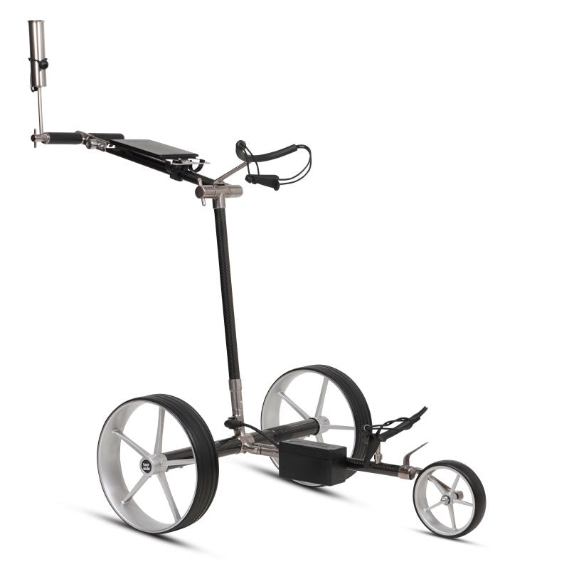 Haicaddy® HC9TiC Golftrolley Elektrisch Tourmade Carbon/Silber