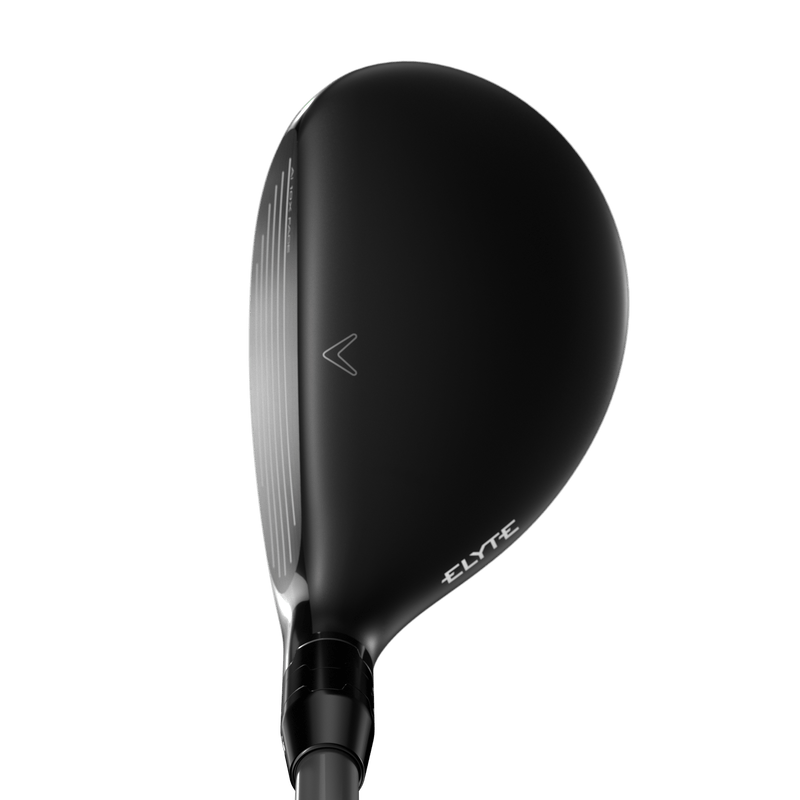 Schwarzer Callaway Elyte Hybrid Golfschlägerkopf mit mattem Finish und weißem Logo.