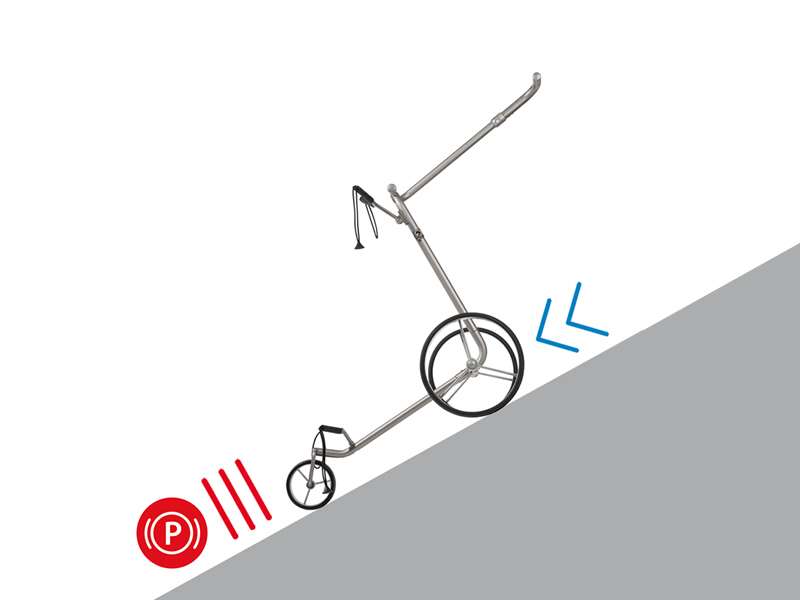 JuCad Carbon Travel 2.0 silber-schwarz Golftrolley Elektrisch Jucad Golf