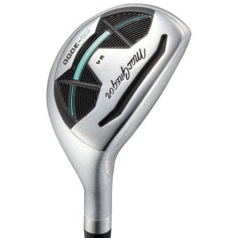 Silberner MacGregor CG3000 Damen Golfschläger mit schwarzem und türkisfarbenem Design.
