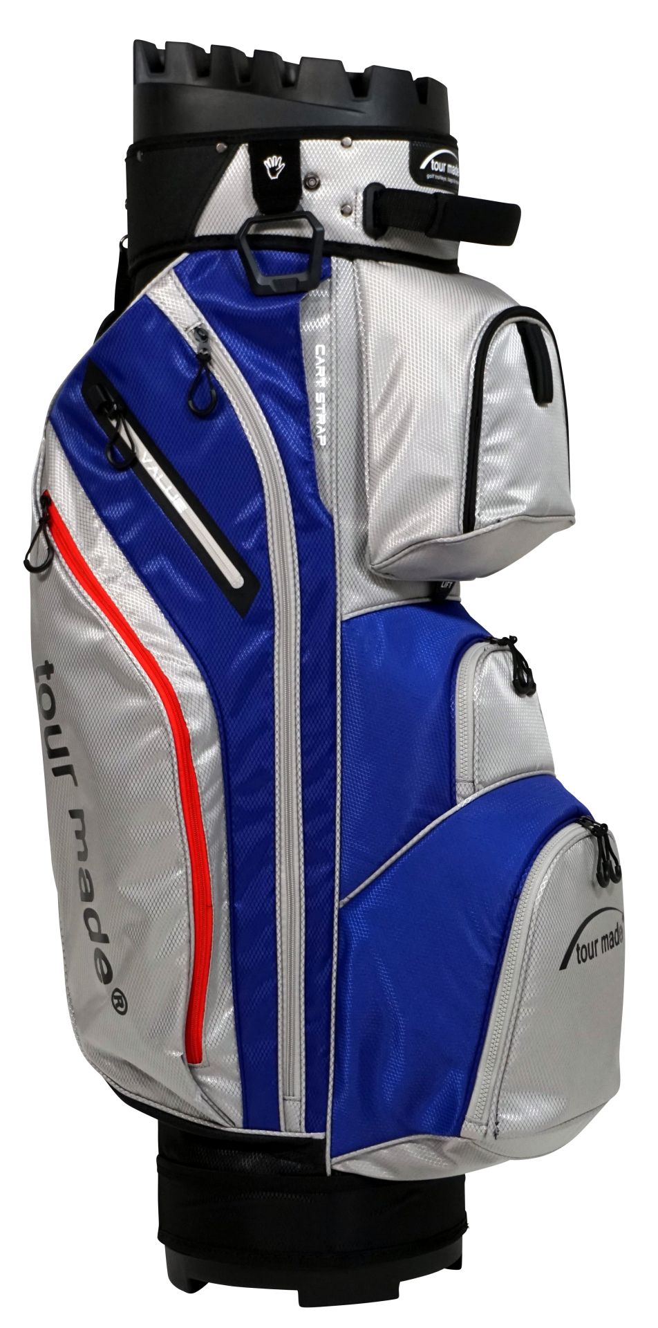 Tour Made Organizer Golfbag mit Magnettasche Cartbags Tourmade Grey-Blue
