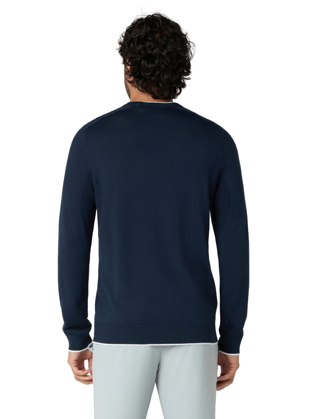 Original Penguin Herren Heritage Crew Strickpullover Black Iris Xinao Hthr Ansicht 2