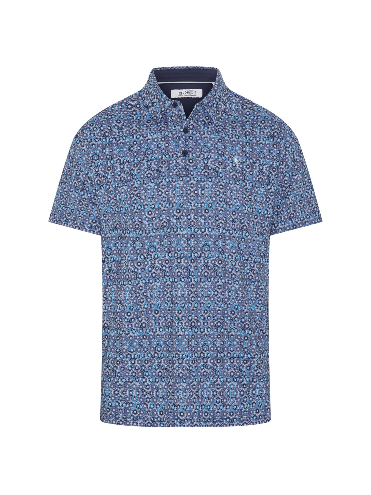 Penguin Heritage Framed Floral Polo, Produkt vorne, Penguin, Herrenpolo, Golfbekleidung - Golf24.com