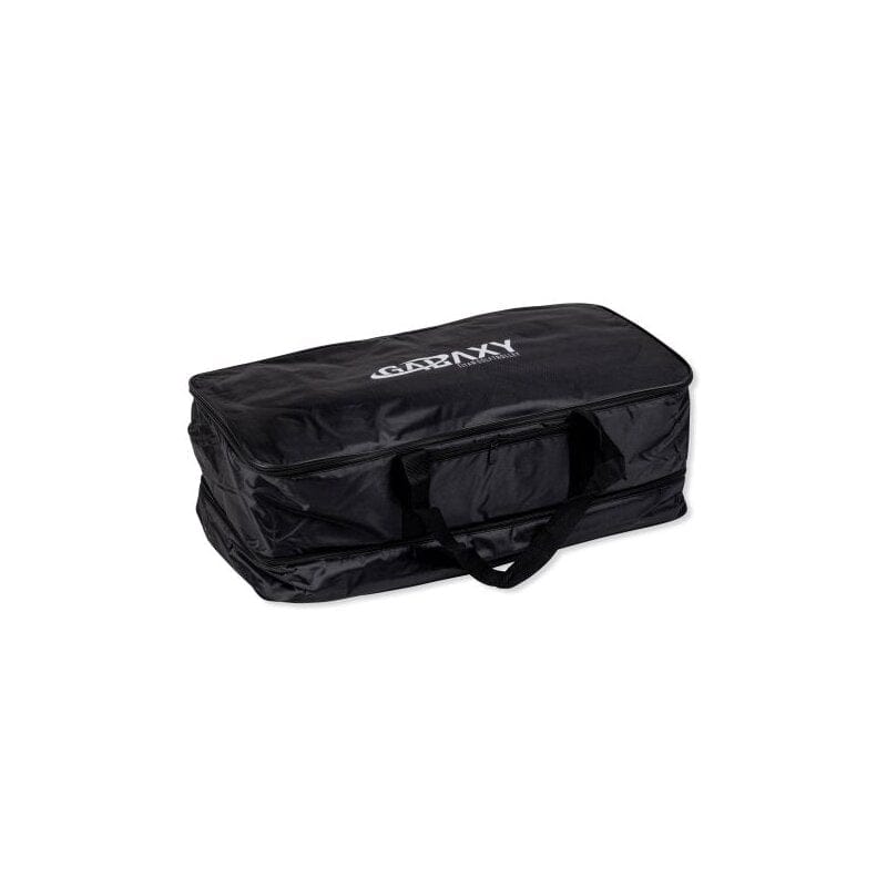 Schwarze rechteckige Transporttasche GALAXY aus robustem Material mit Griffen und Reißverschluss.