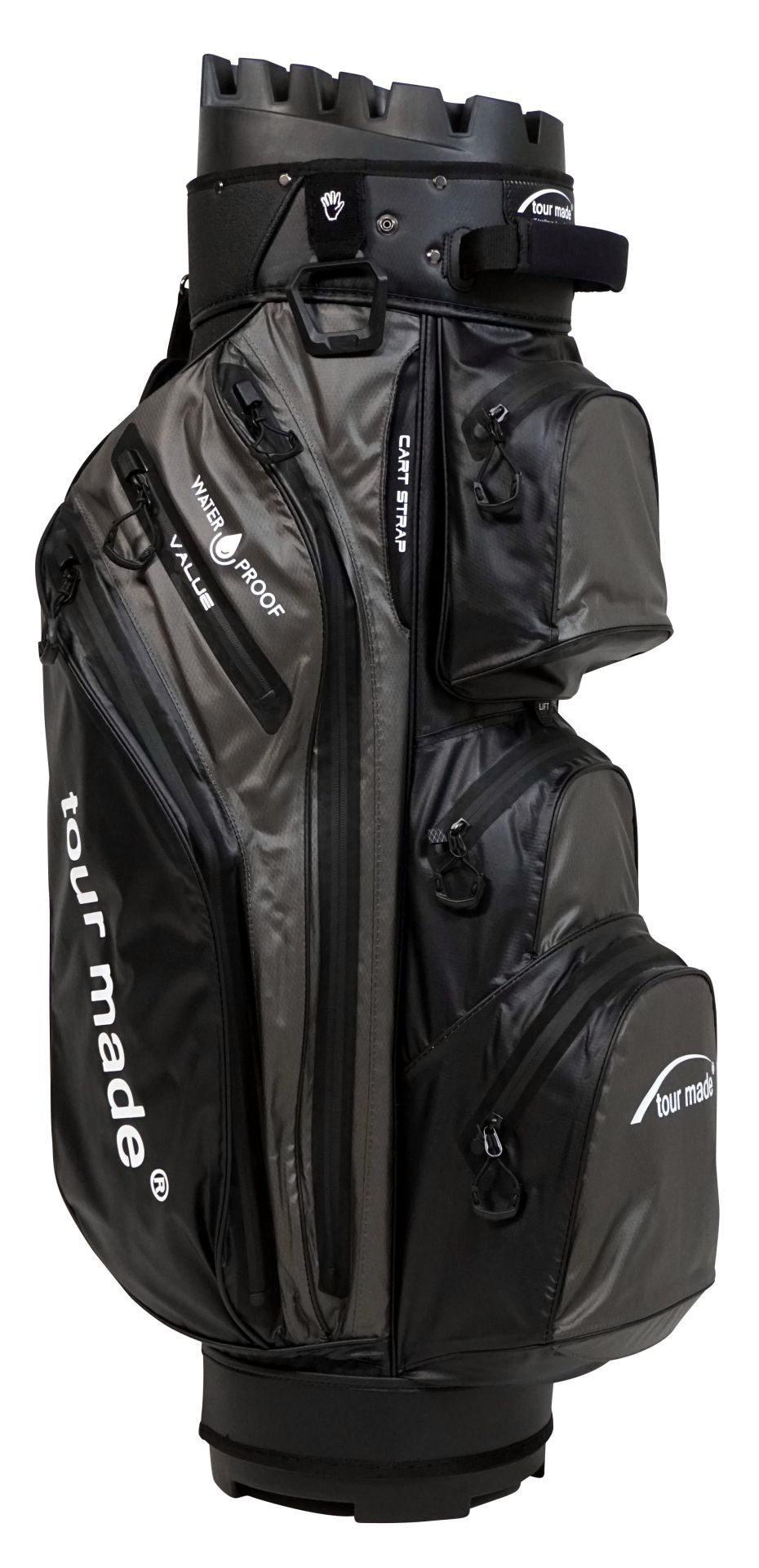 Tour Made Waterproof Organizer Golfbag Cartbags Tourmade Black-Grey