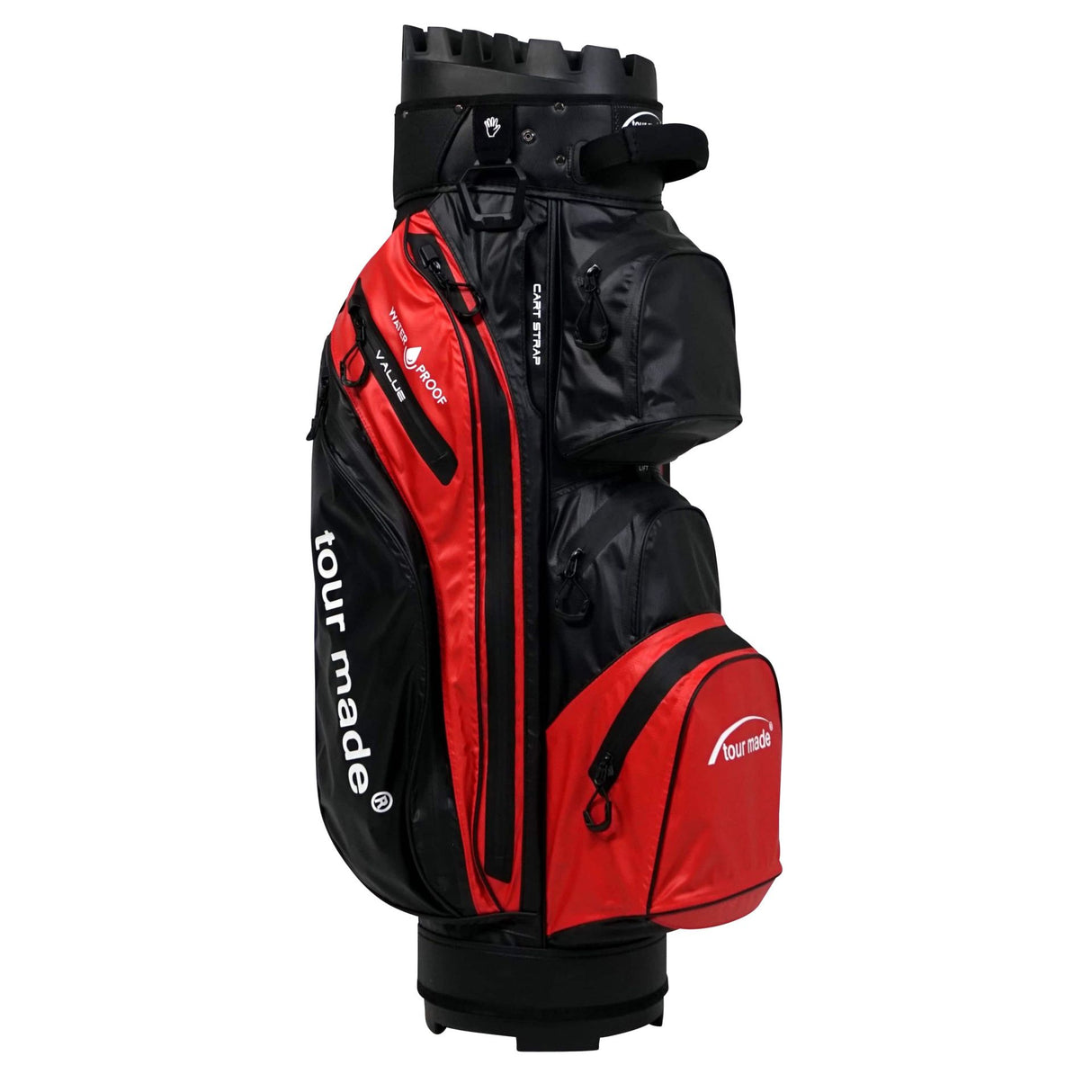 Tour Made Waterproof Organizer Golfbag Cartbags Tourmade Black-Red