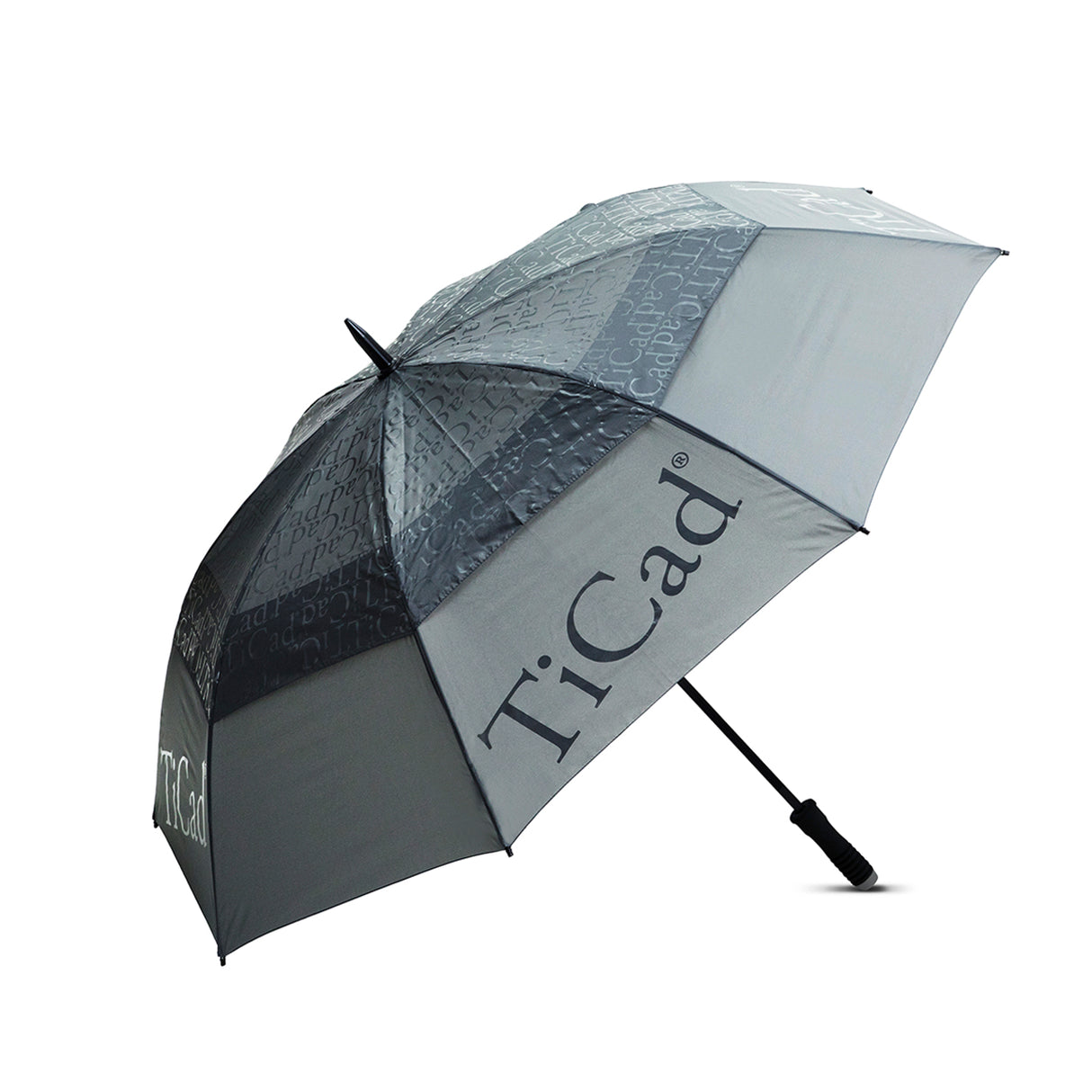 TiCad Golfschirm Windbuster TiCad Golf silber mit UV-Schutz Griff Ø 36 mm, Schirm Ø 130 cm Mit Stift