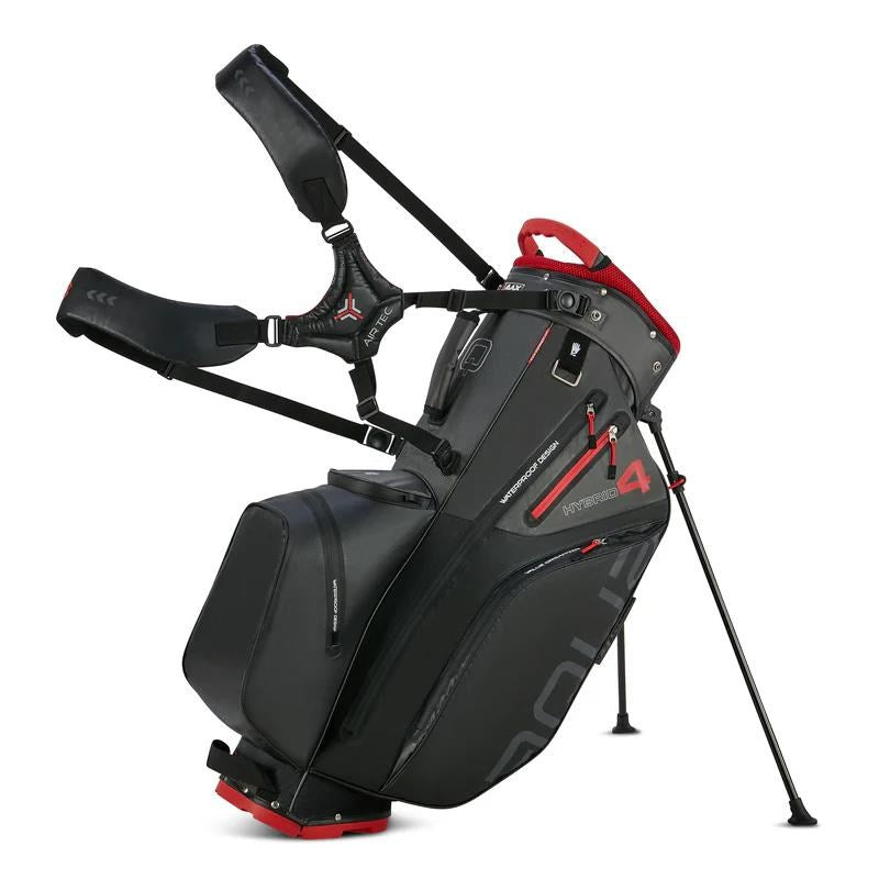 Big Max Aqua Hybrid 4 Standbag + Cartbag Big Max Black-Charcoal-Red
