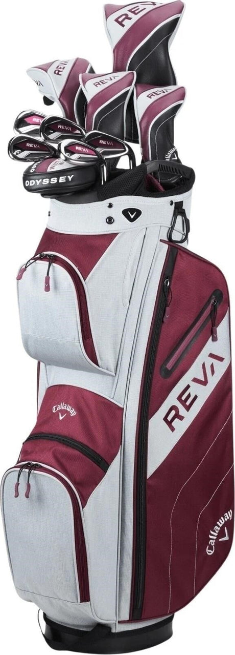 Callaway Reva Damen Golf Komplettset 11 teilig Golf Set Callaway Rechtshänder Aubergine