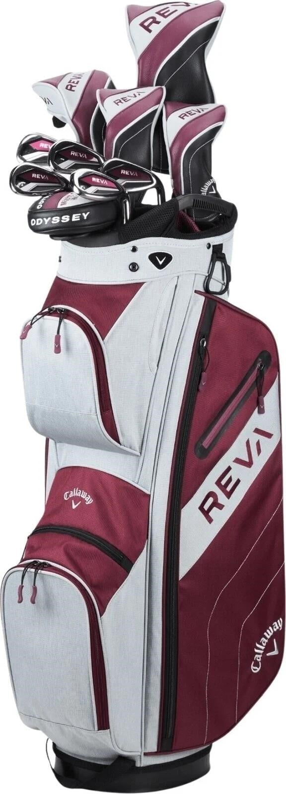 Callaway Reva Damen Golf Komplettset 11 teilig Golf Set Callaway Rechtshänder Aubergine