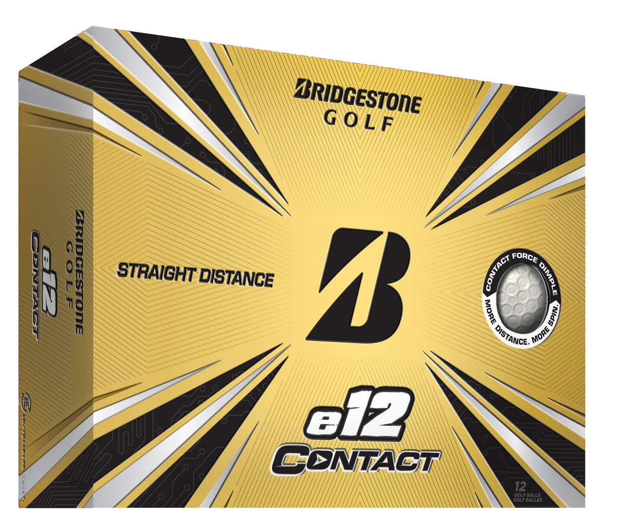 Bridgestone e12 Contact Golfball weiß bedruckbar Bridgestone Golf