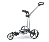 Flat Cat Ahead E-Trolley 2025 Golftrolley Elektrisch Flat Cat Golf Brushed-Silber (+99.00€)