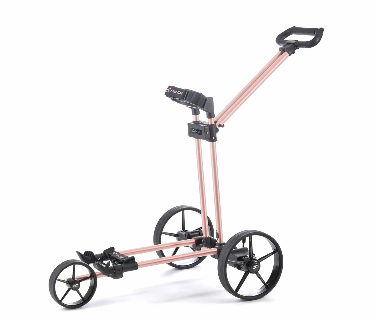 Flat Cat Pushtrolley Drei-Rad Golftrolley Flat Cat Golf Ro­sé (+50.00€)