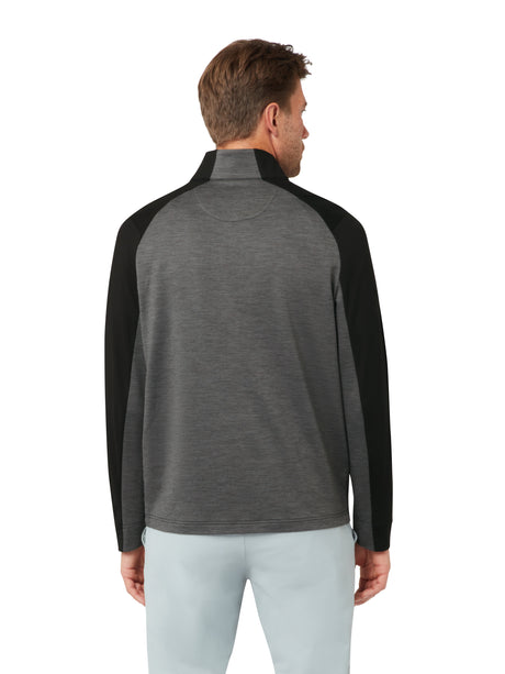Callaway Herren Lux Touch 1/4 Zip Langarm Caviar Ansicht 2