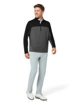 Callaway Herren Lux Touch 1/4 Zip Langarm Caviar Ansicht 3