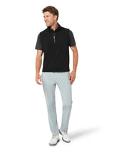 Callaway Herren Lightweight Strickweste 1/4 Zip Caviar Ansicht 3