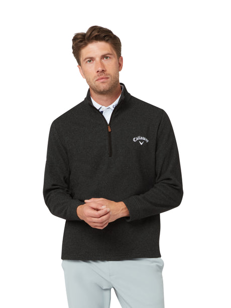 Callaway Herren Double Brushed Jacquard Longsleeve Caviar