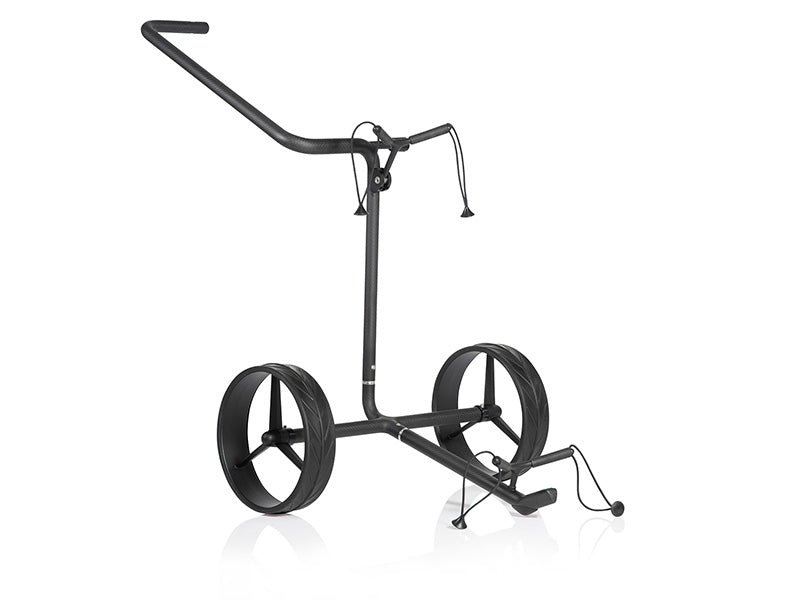 Jucad Carbon Shadow Golftrolley Zwei-Rad Golftrolley Jucad Golf Schwarz-Matt Blau Blau