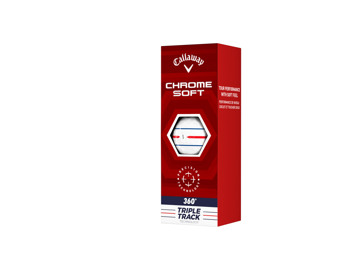 Callaway Chrome Soft 360 Triple Track Golfbälle - 12er-Pack Golfbälle Callaway