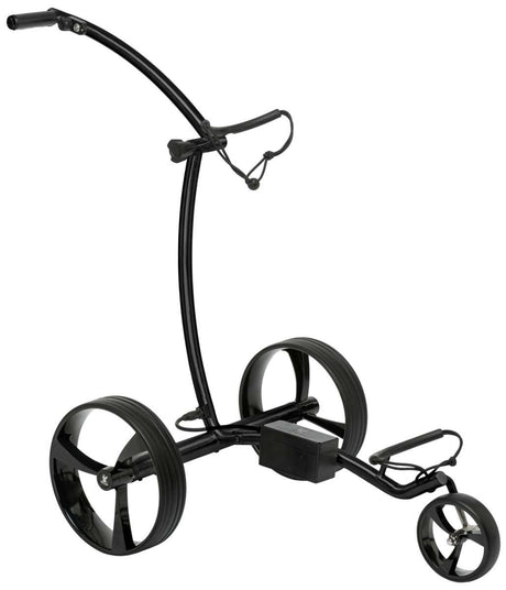 Leisure Golf Ikarus Curve 2.0 2025 Golftrolley Elektrisch Leisure Golf Schwarz-Matt gepulvert Blau