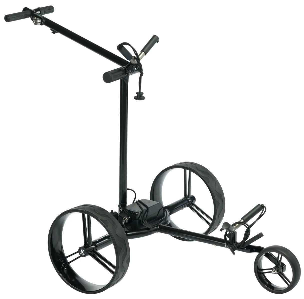 Leisure Golf X-Flat Elektro-Golftrolley Inkl. Magnetbremse 2025 Golftrolley Elektrisch Leisure Golf schwarz pulverbeschichtet dunkelblau