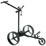 Leisure Golf X-Flat Elektro-Golftrolley Inkl. Magnetbremse 2025 Golftrolley Elektrisch Leisure Golf schwarz pulverbeschichtet dunkelblau
