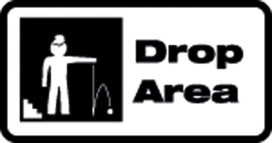Tafel "Drop Area" - gelb Informationsschilder Golftech