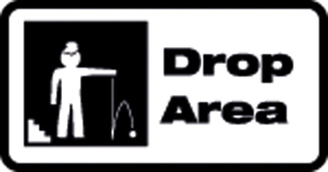 Tafel "Drop Area" - grün Informationsschilder Golftech