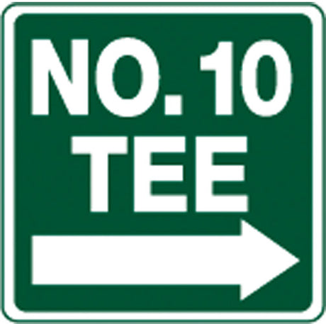 Tafel "No. __Tee --> " 30 x 30 cm Informationsschilder Golftech