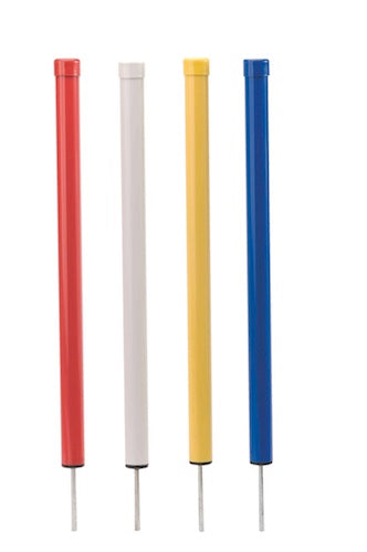 Gefahrenmarker Standard Golf rund aus recyceltem Kunststoff rot - VPE 12 Stk. Seilpfosten Golftech