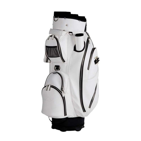 Jucad Cartbag Style Lederoptik Golfbag Jucad Golf weiß Arial rot