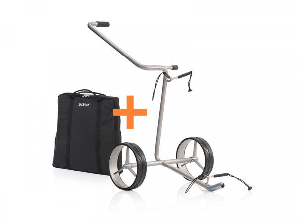 JuStar SILVER manuell 2-Rad Golftrolley Golftrolley Justar Golf