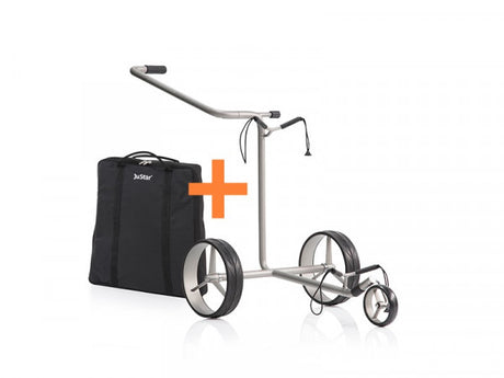 JuStar SILVER 3-Rad manuell Golftrolley Golftrolley Justar Golf