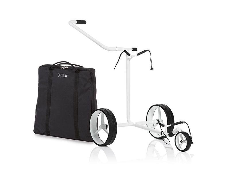 JuStar WHITE 3-Rad manuell Golftrolley