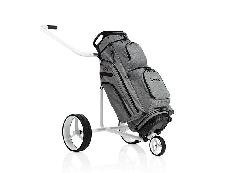JuStar WHITE 3-Rad manuell Golftrolley