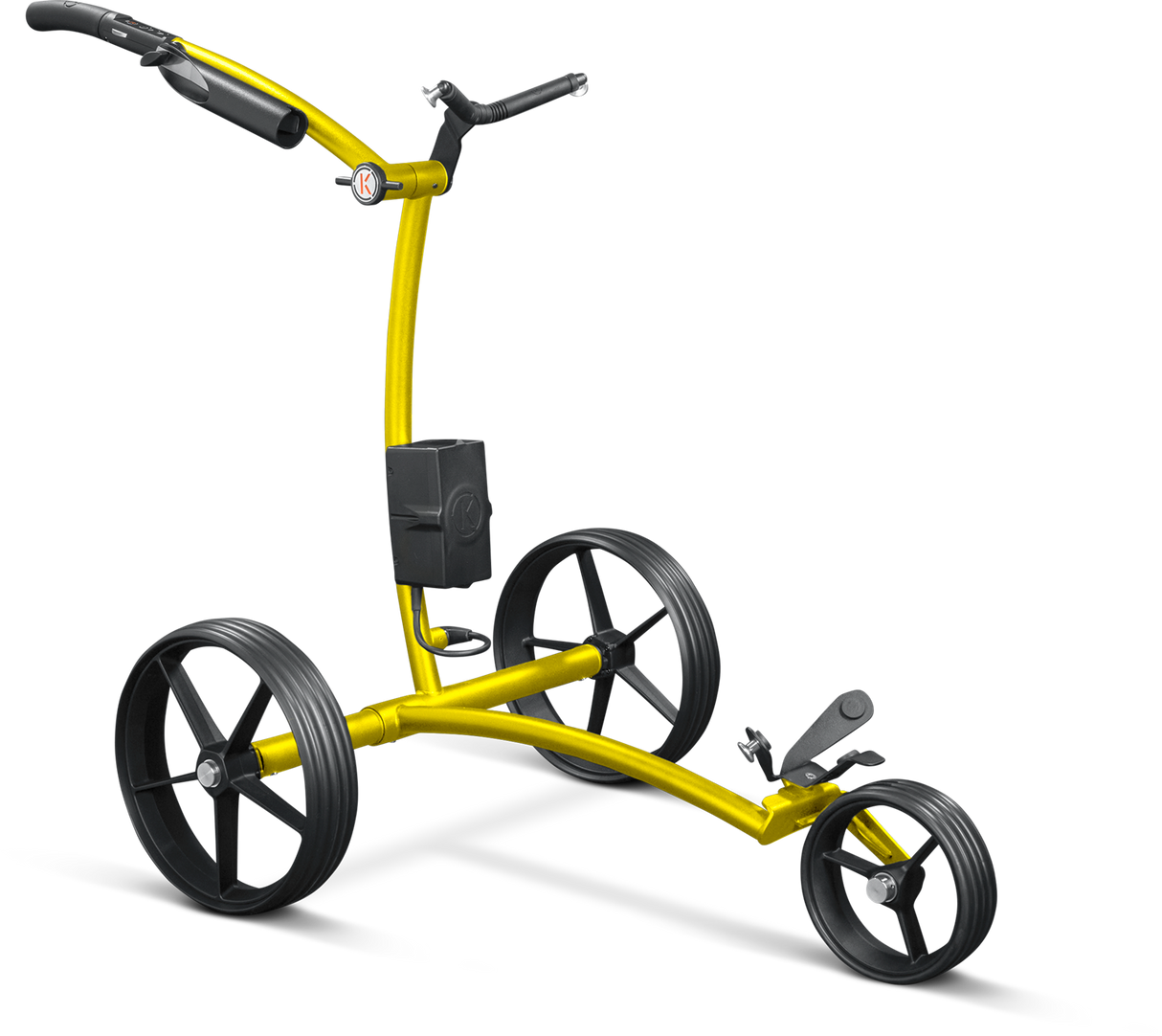 Kiffe K3 Elektro- Trolley Golftrolley Elektrisch Kiffe Golf Giallo nach RAL 1026 Ohne Halter