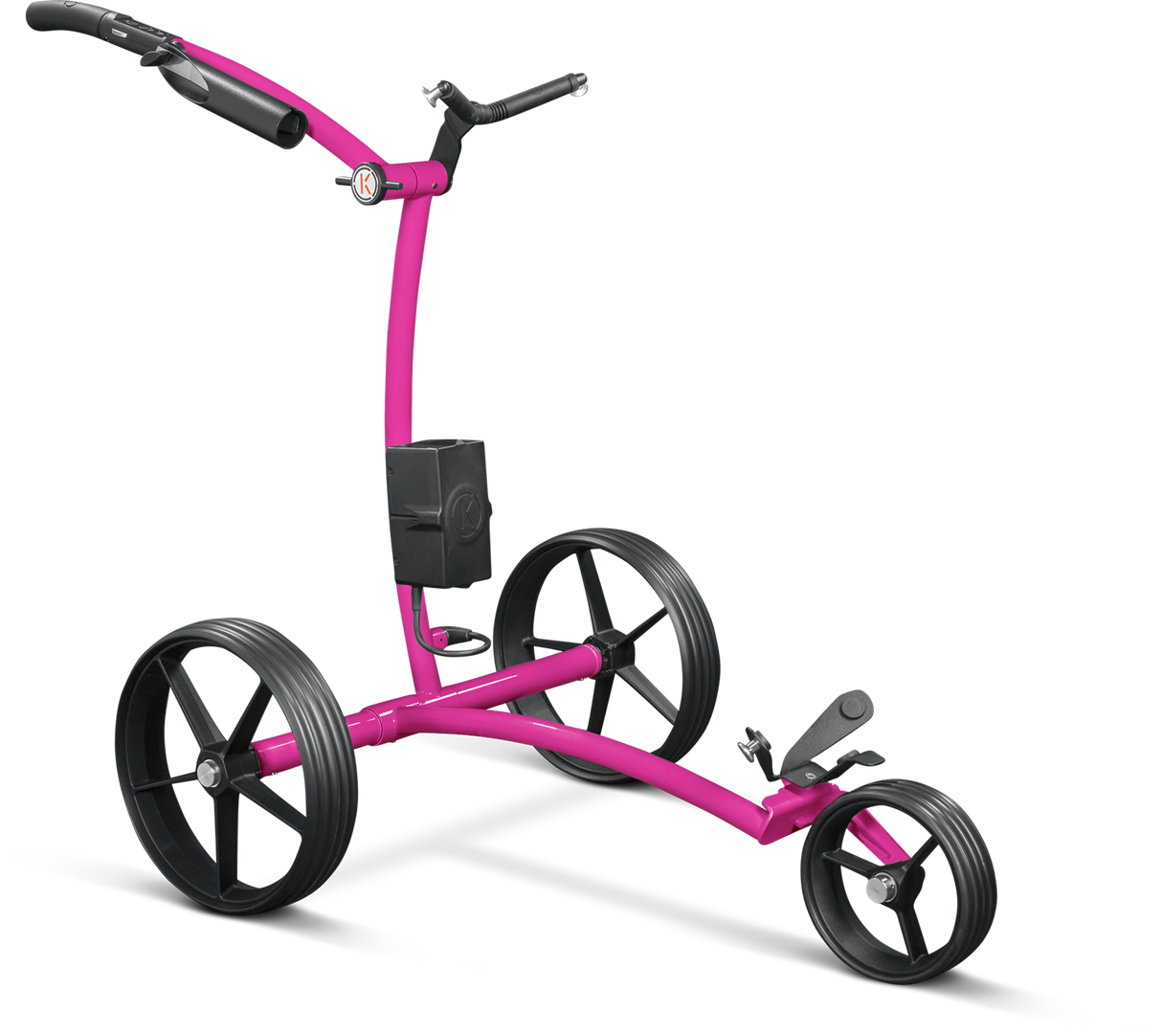 Kiffe K3 Elektro- Trolley Golftrolley Elektrisch Kiffe Golf Pink nach RAL 4010 Ohne Halter