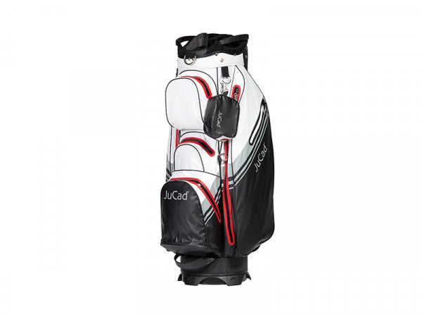 JuCad Bag Aquastop PLUS Facelift Golfbag Jucad Golf Schwarz-Weiß-Rot