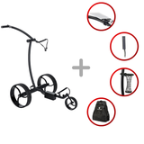 Leisure Golf Taurus 2.0 2025 Golftrolley Elektrisch Leisure Golf schwarz matt gepulvert silber