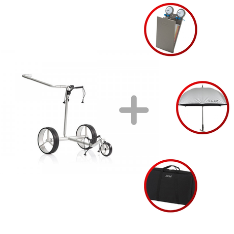 Justar Carbon Light 1.0 Elektrotrolley Set Golftrolley Elektrisch Justar Golf