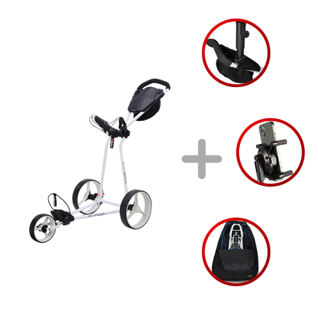 Big Max TI TWO Golftrolley - White (Inkl. Zubehör) Big Max White