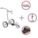 Leisure Golf Taurus 2.0 2025 Golftrolley Elektrisch Leisure Golf poliert silber