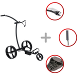 Leisure Golf Taurus 2.0 2025 Golftrolley Elektrisch Leisure Golf schwarz matt gepulvert silber