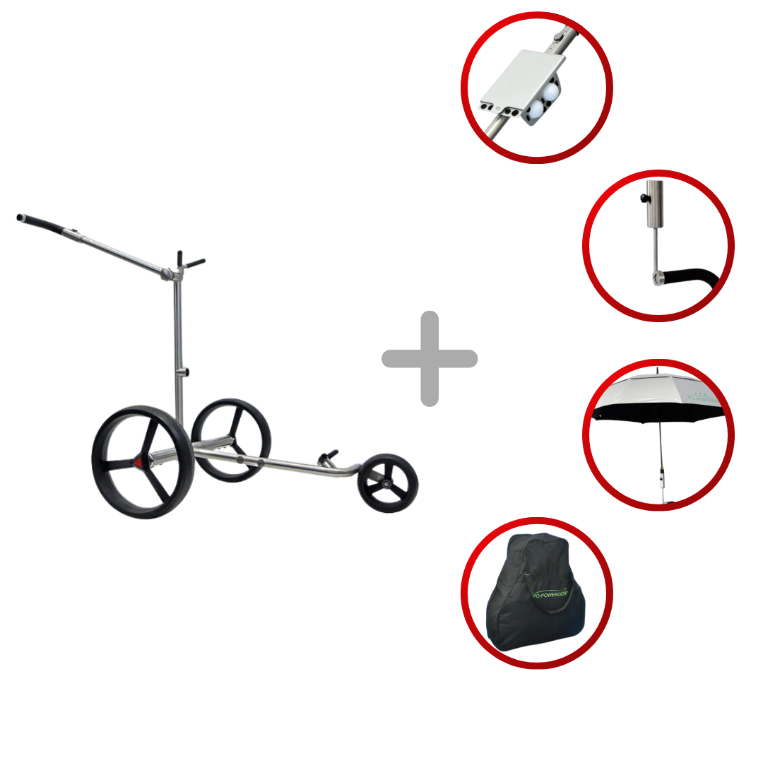 PG-Powergolf SteelCad Zorro Flat Elektrotrolley Lithium-Ionen-Akku 45+ Loch (Inkl. Zubehör) Golftrolley Elektrisch PG-Powergolf blau blau Nein
