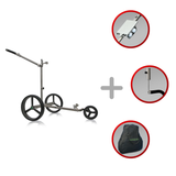 PG-Powergolf TitanCad Zorro Flat Elektrotrolley Lithium-Ionen-Akku 45+ Loch (Inkl. Zubehör) Golftrolley Elektrisch PG-Powergolf