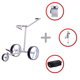 Trendgolf Walker S Elektrotrolley - 2024er Modell Golftrolley Elektrisch Trendgolf Edelstahl poliert silber