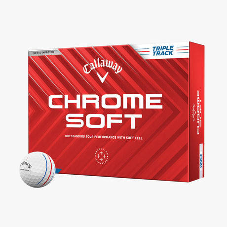 Callaway Chrome Soft Triple Track Golfbälle - 12er-Pack Golfbälle Callaway