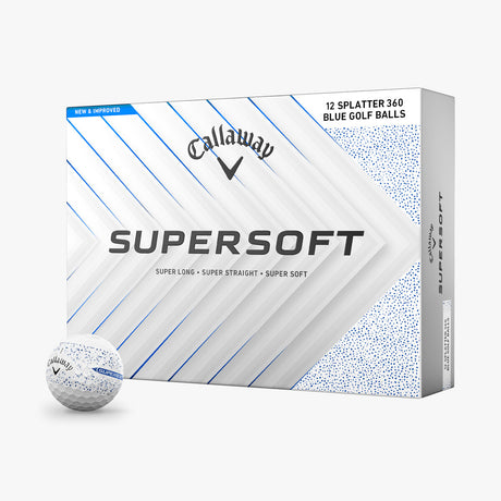 Callaway Supersoft Splatter 360 Golfbälle blau – 12er Pack Golfbälle Callaway
